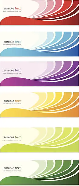 Vector illustration of Collection of abstract banners