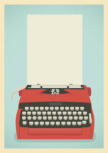 タイプライター背景にレトロ - writing machine点のイラスト素材／クリップアート素材／マンガ素材／アイコン素材