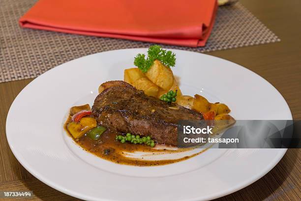 Roasted Beef Steak Stock Photo - Download Image Now - Beef, Cooked, Dinner