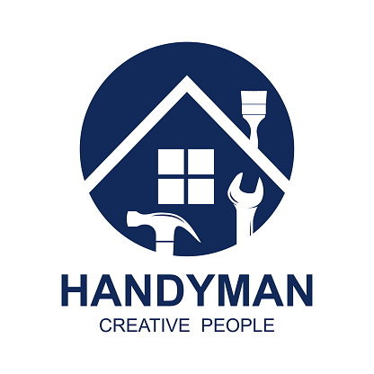 handyman logo vector icon illustration template. logo is suitable for repair and construction business