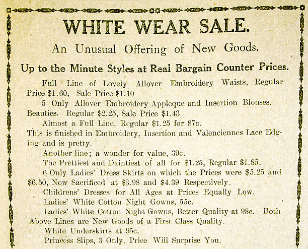 Woman's Clothing Sale 1912