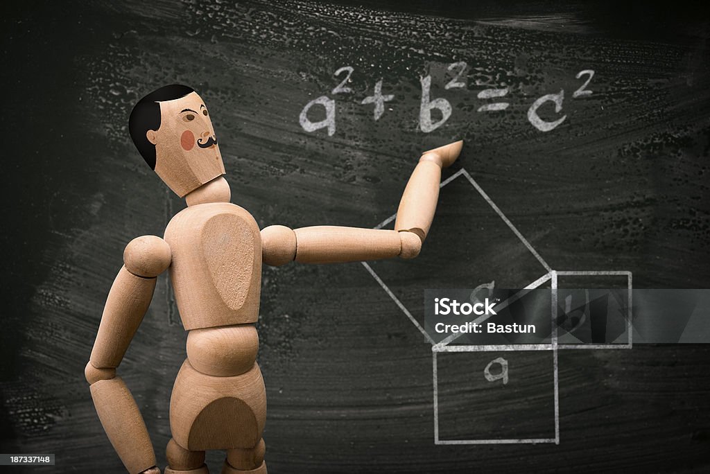 Pythagorean theorem blackboard - Стоковые фото Пифагор роялти-фри