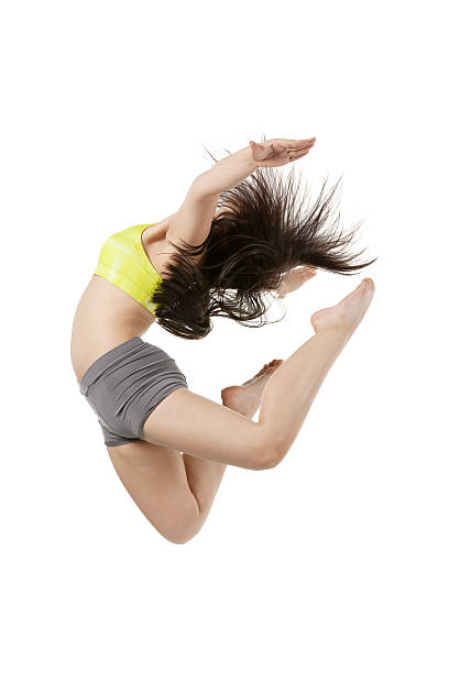istock Female gymnast in action 187338205