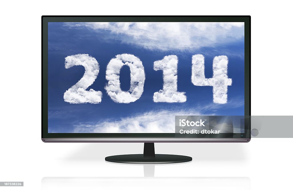 Nuevo año 2014 en el display LCD - Foto de stock de 2013 libre de derechos