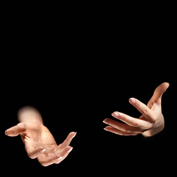 Juggling Hands.  Customize this image.  Place anything you wish to have juggled, in the space above the hands.  Three objects may be perfect.