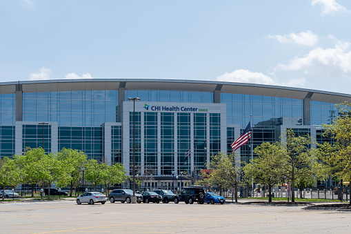 CHI Health Center in Omaha, NE, USA, May 7, 2023. The CHI Health Center Omaha is an arena and convention center.