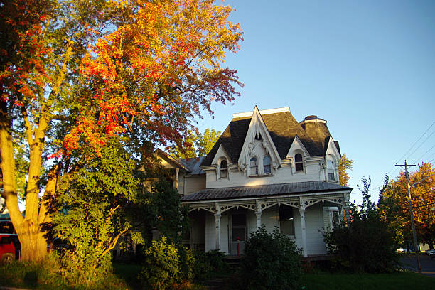istock Old Canadian village house 187342558