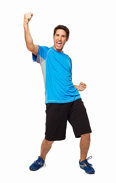istock Young Male Athlete Celebrating - Isolated 187343468