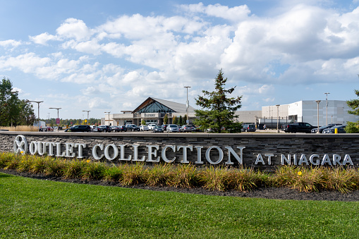 Outlet Collection at Niagara in Niagara-on-the-Lake, Ontario, Canada - October 4, 2023. Outlet Collection at Niagara is Canada's largest open-air outlet shopping mall.
