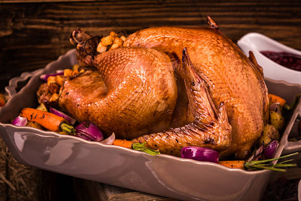istock Roasted Thanksgiving Turkey with Side Dishes 187344041