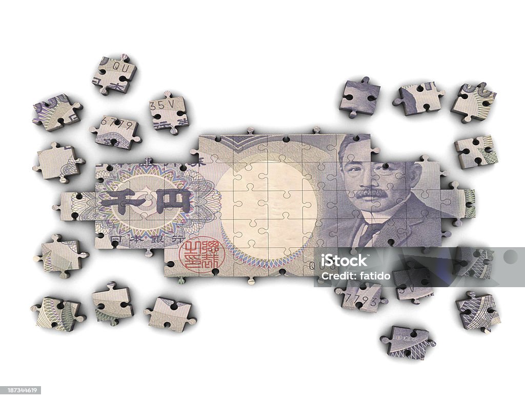 Yen e Puzzle - Foto stock royalty-free di Abbondanza