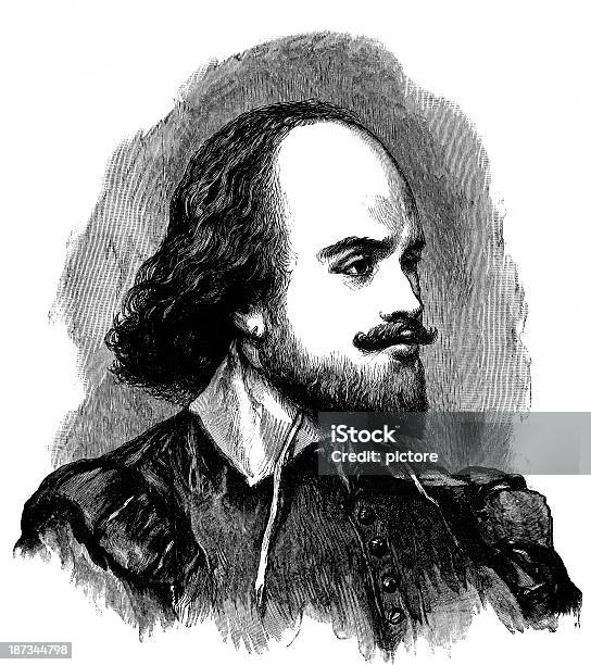 William Shakespeare - Stockowe grafiki wektorowe i więcej obrazów William Shakespeare - William Shakespeare, Białe tło, Czarno biały