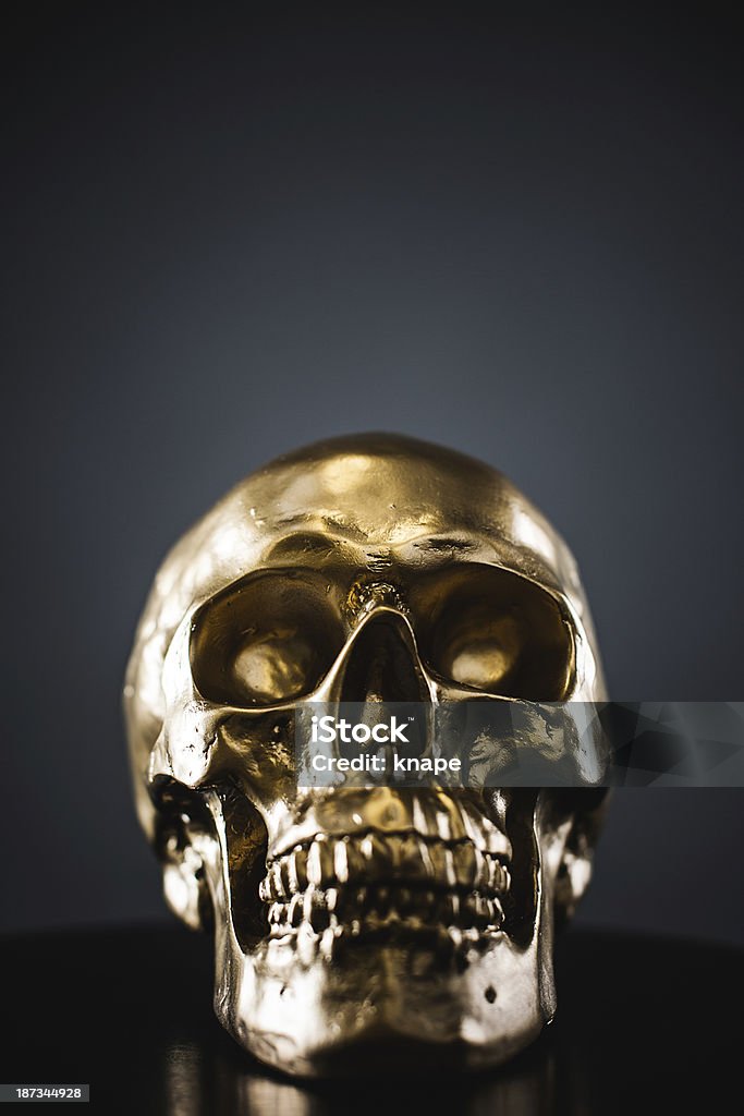 Crânio dourada - Royalty-free Ouro - Metal Foto de stock