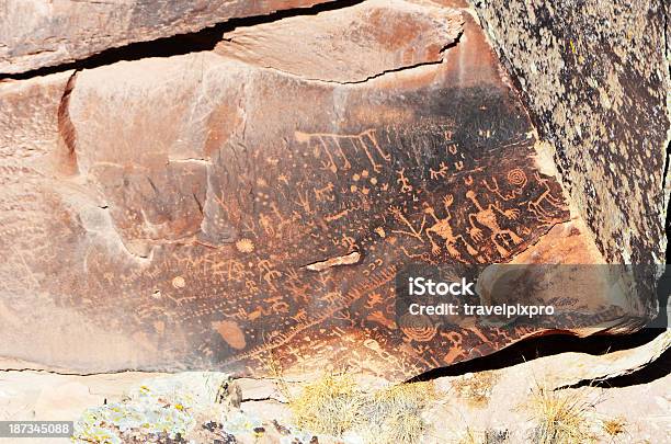 Скала Газеты Petroglyphs В Национальный Парк Петрифайдфорест — стоковые фотографии и другие картинки Newspaper Rock