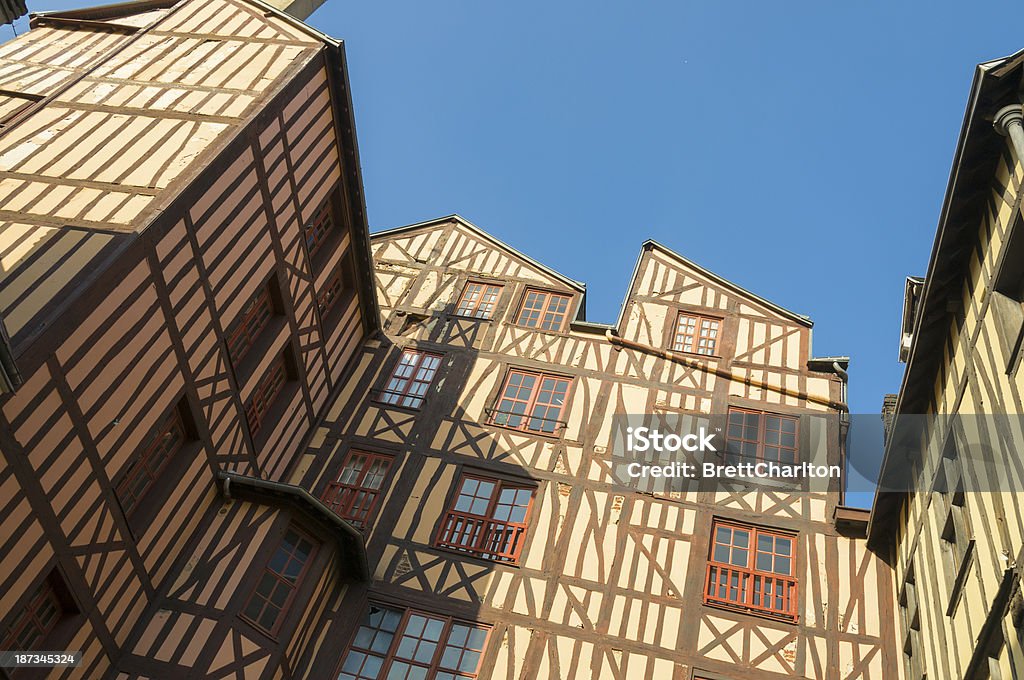 Rouen Architecture Very old timber framed building in the historic city of Rouen, France Architecture Stock Photo