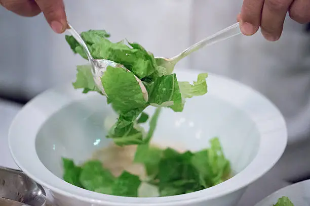 Photo of Serving the salad