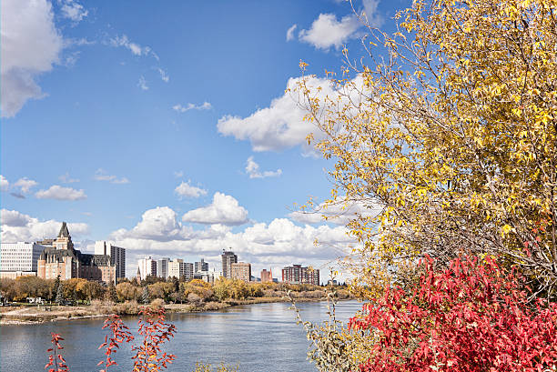istock Autumn Colors and Downtown Saskatoon Skyline 187347926