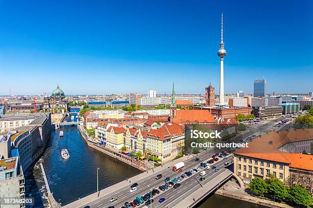 Berlin Skyline Der Stockfoto und mehr Bilder von Berliner Fernsehturm - Berliner Fernsehturm, Panorama, Alexanderplatz