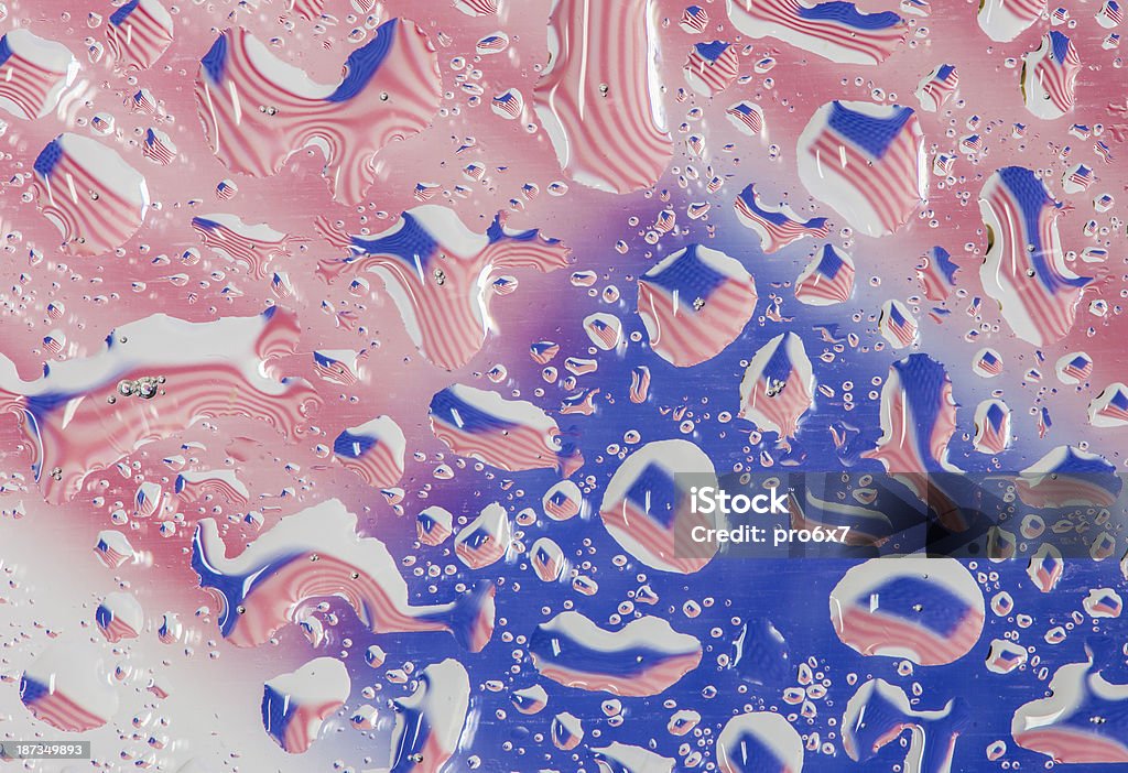 Stars and Stripes arain abstract American flag stars and stripes through water drops American Flag Stock Photo