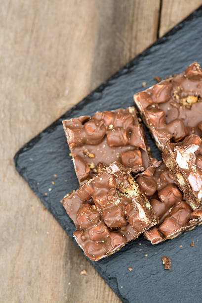 istock Rustic background with rocky road dessert squares 187349999