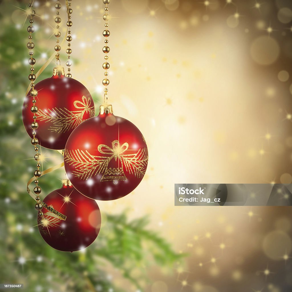 Christmas background Christmas theme with glass balls and free space for text Abstract Stock Photo