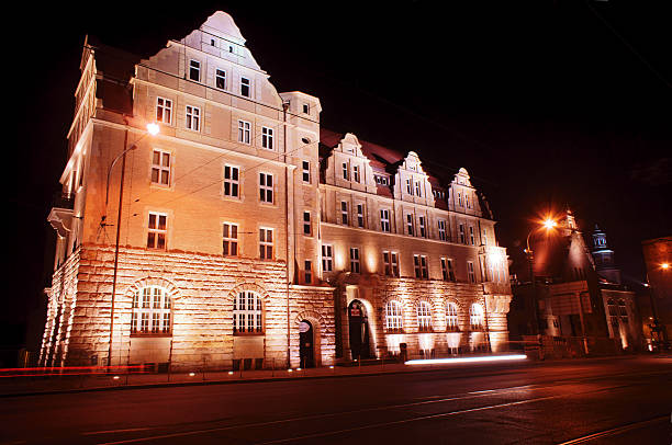 istock street in Poznan by night 187350634
