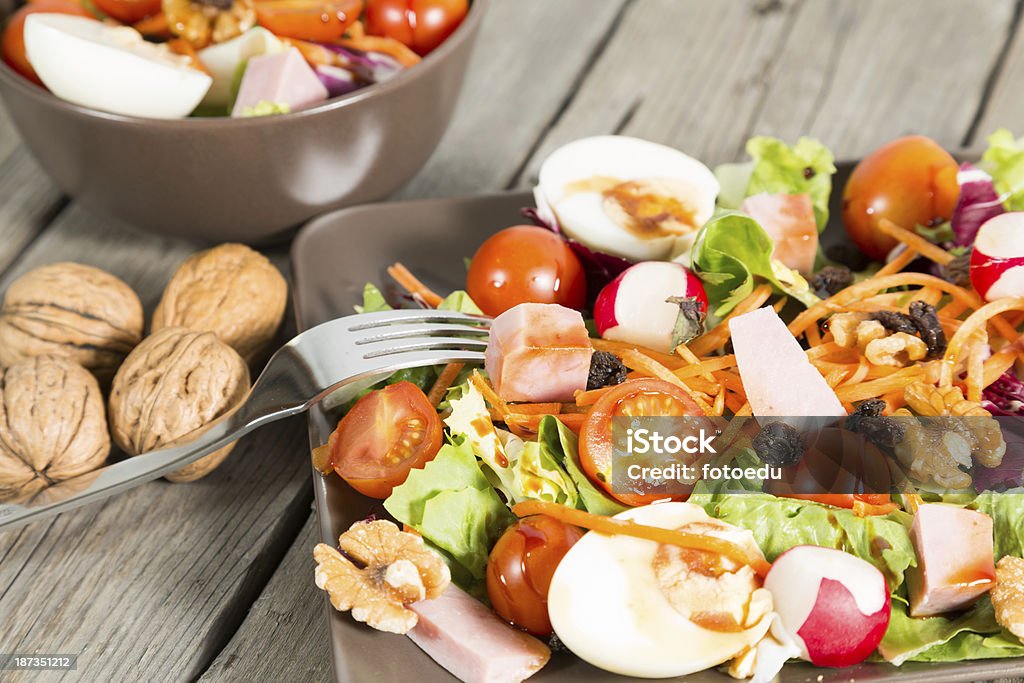 Fresh salad Fresh and healthy salad typical Mediterranean Cannon - Artillery Stock Photo