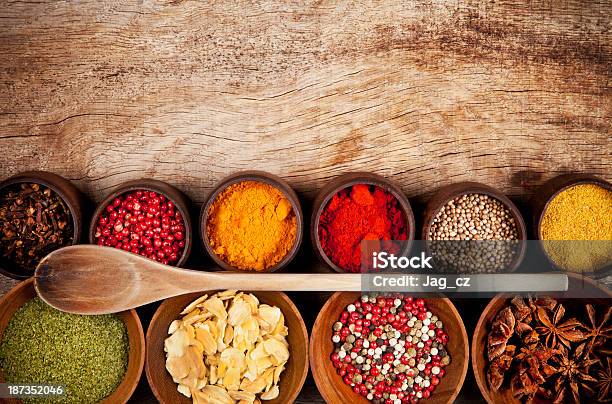 Spices Stock Photo - Download Image Now - Bowl, Chili Pepper, Close-up