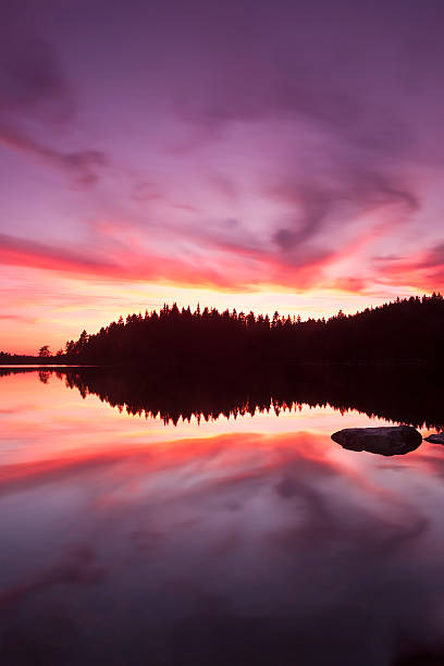 istock Beautiful summer lake view, sundawn 187353674