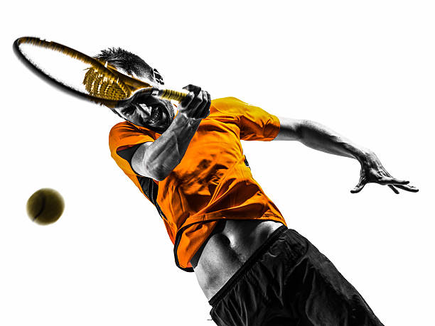 istock man tennis player portrait silhouette 187354069