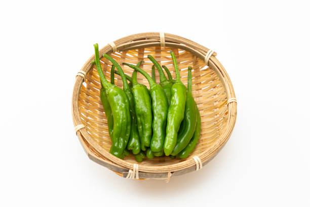 istock Shishito peppers on a white background. 1873544594
