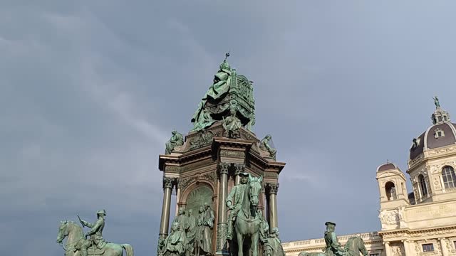 Maria Theresa Memorial in Vienna, Austria in a summer day. The most important monuments of the Habsburg monarchy in Vienna city