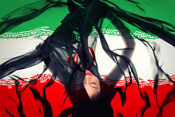 Young girl with Iranian Flag