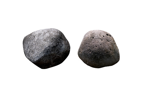 Gray stones isolated over a white background