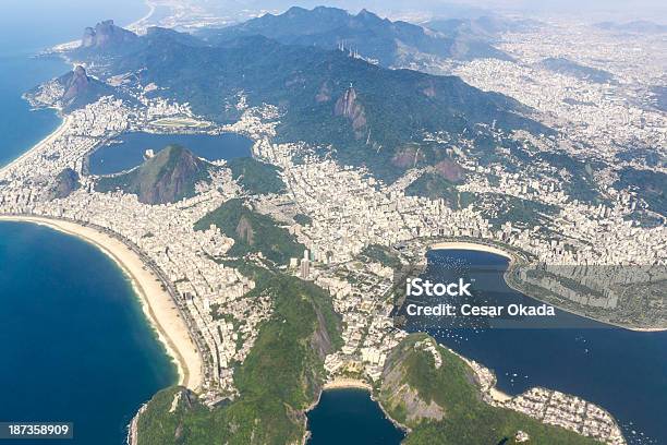 Aerial View Of Rio De Janeiro Stock Photo - Download Image Now - Maracanã Stadium, Rio de Janeiro, Santa Tereza