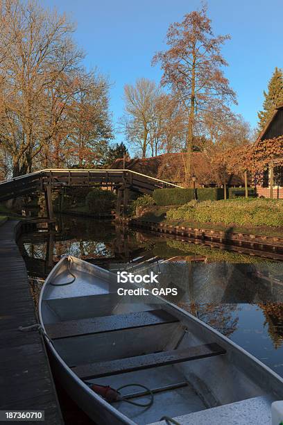 Characteristic Bridges And Canals In Giethoorn Stock Photo - Download Image Now - Bridge - Built Structure, Canal, Dutch Culture