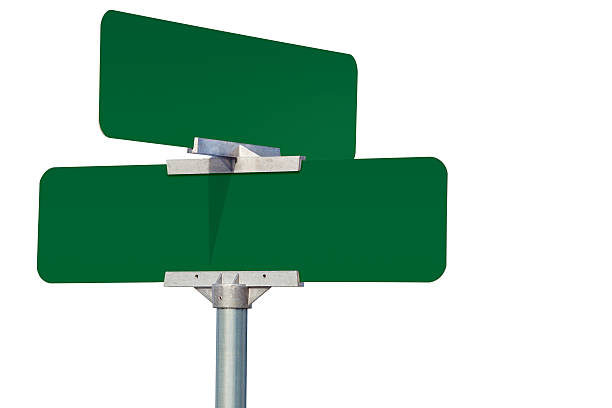 istock Blank Green Street Sign Isolated on White 187361792