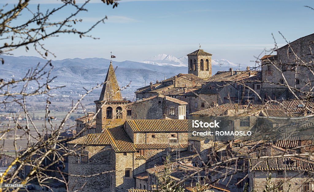 Anghiari cityscape, Tuscany Italy Ancient Stock Photo