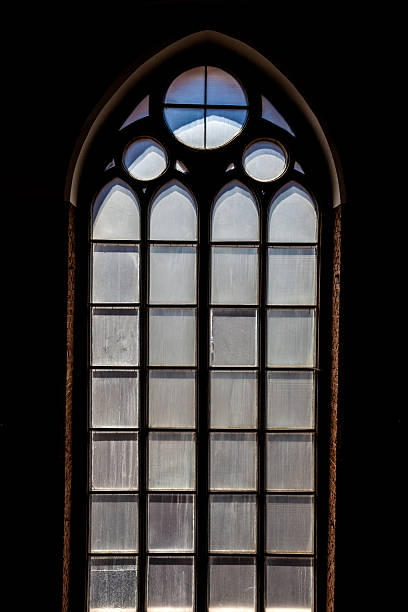 istock Window particular in a romanic church 187362908
