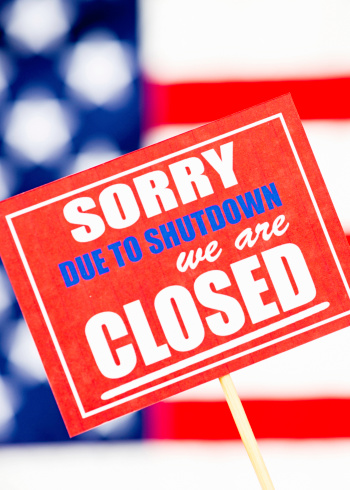Government Shutdown: Sorry We Are Closed