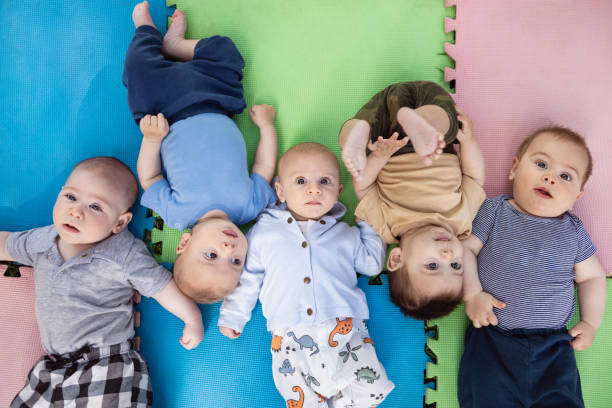 istock Portrait of five baby boys 1873631900