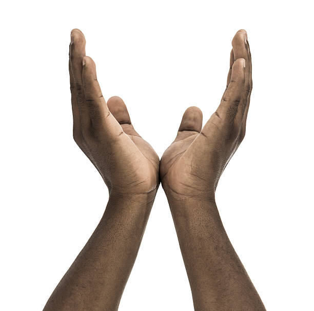 istock African descent male pleading hands 187363369