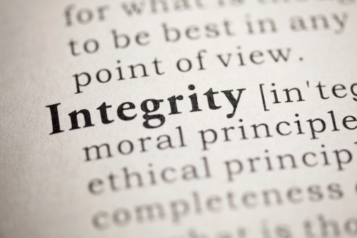 Fake Dictionary, Dictionary definition of the word Integrity.