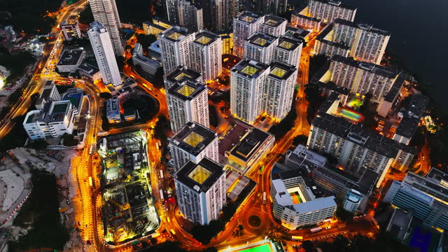 Aerial view Residential district in Pokfulam, Hong Kong