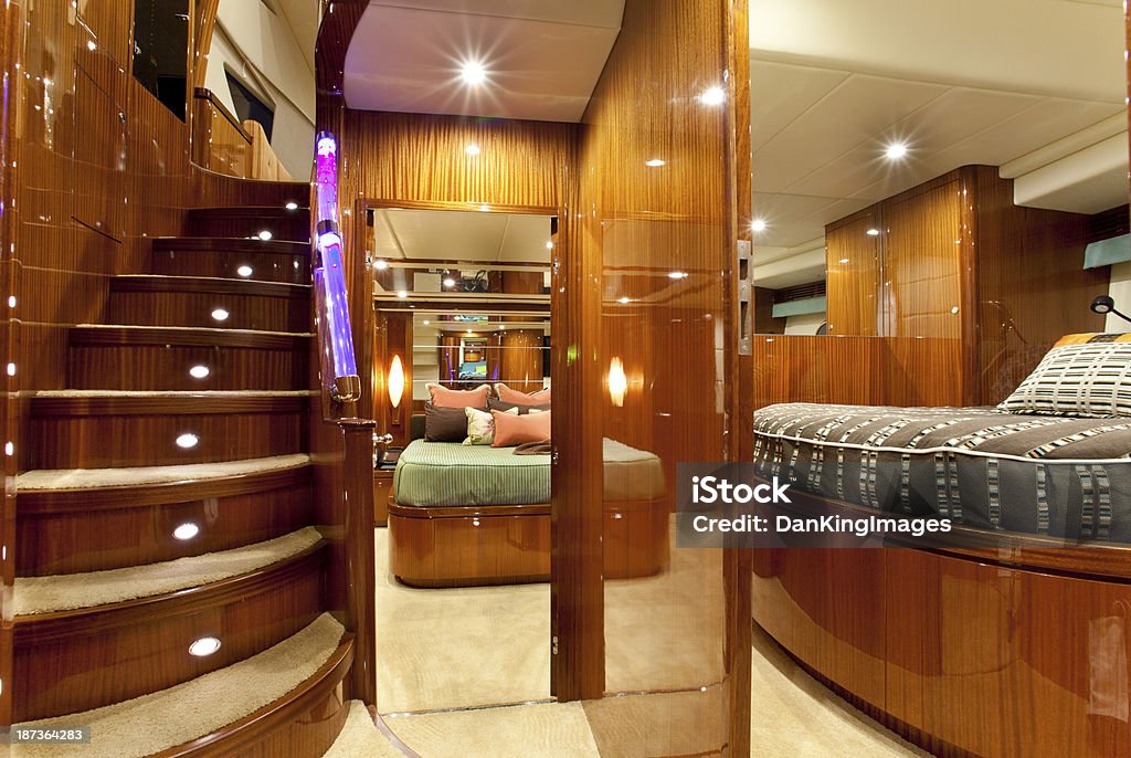 Yacht interno - Foto stock royalty-free di Ponte di una nave