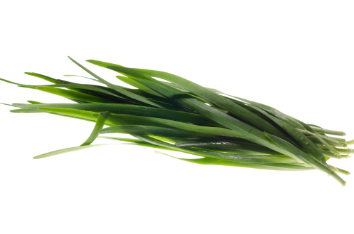 vegetable green chives leaf isolated