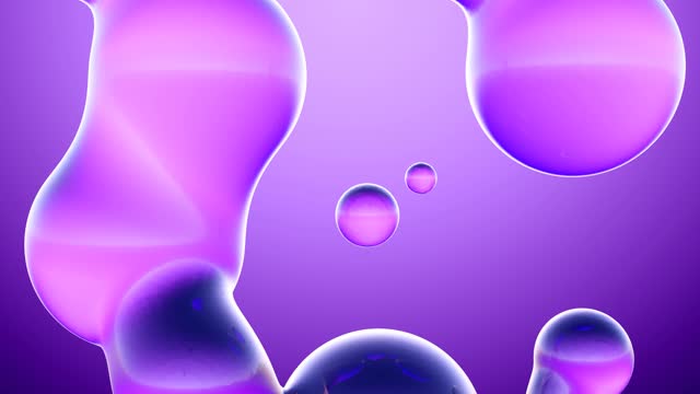 purple emulsion liquid spheres  on the purple background