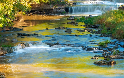 Waterfall-Pipe Creek Falls- Cass County, Indiana