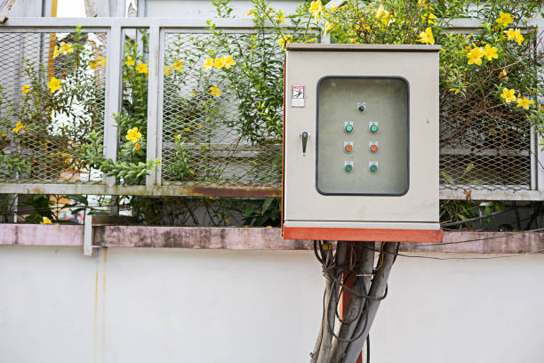 istock Professional electrical control cabinet for outdoor installations. 1873695082