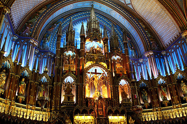 istock Main Altar of Notre-Dame Basilica in Montreal 187373157